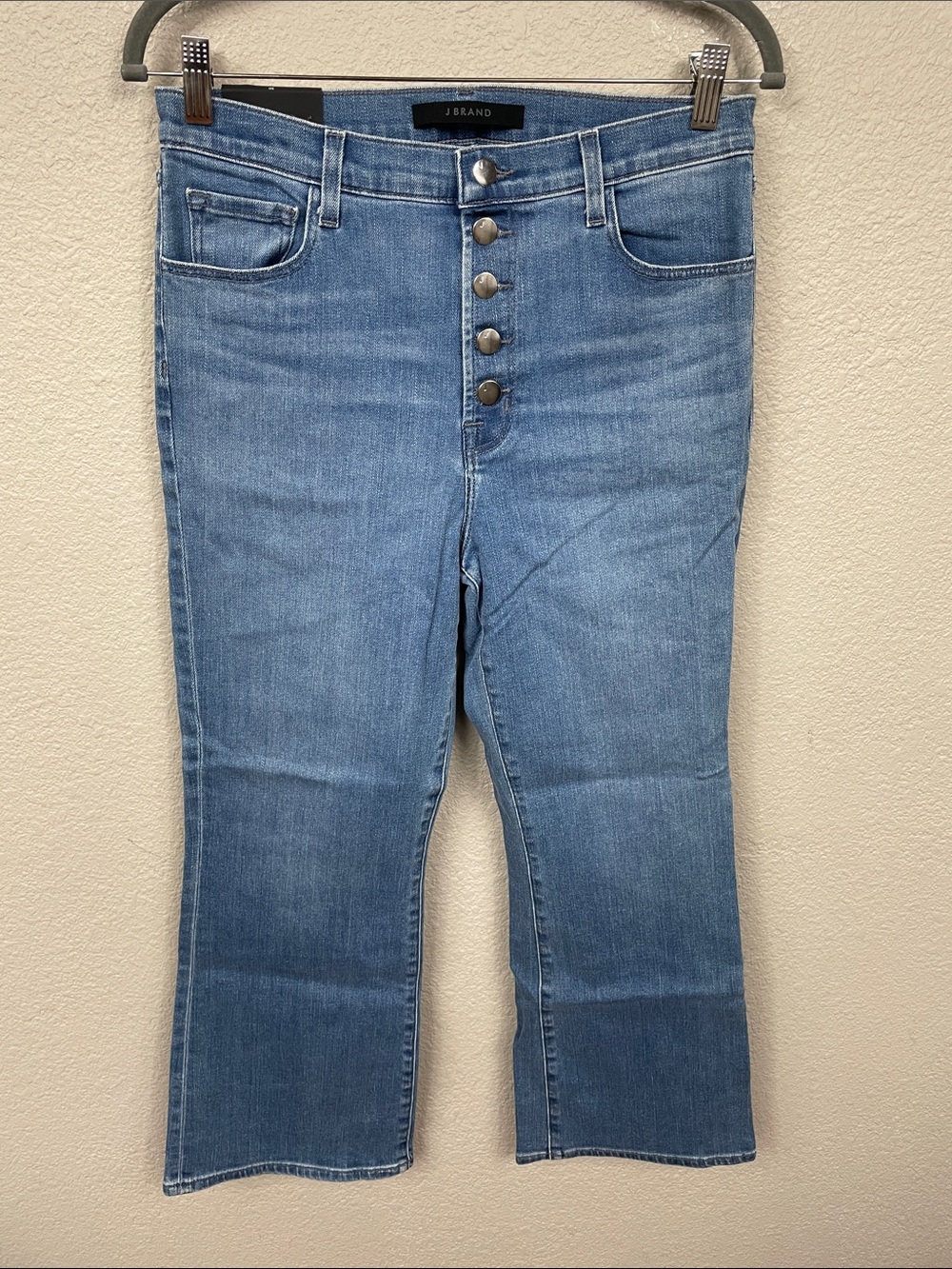 NWT J Brand Lillie High Rise Crop Flare Jeans Heart Blue Sz 30 - Picture 4 of 13
